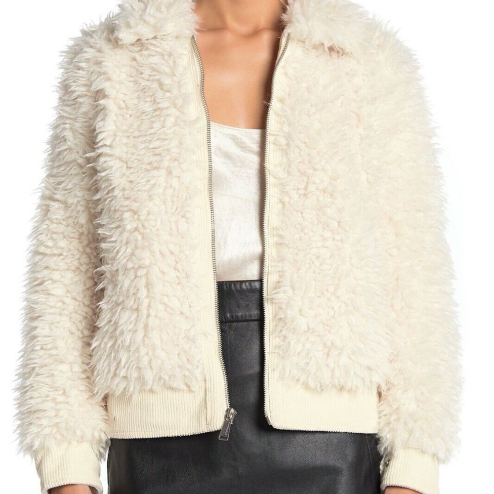 BCBGeneration Zip Front Faux Fur Jacket